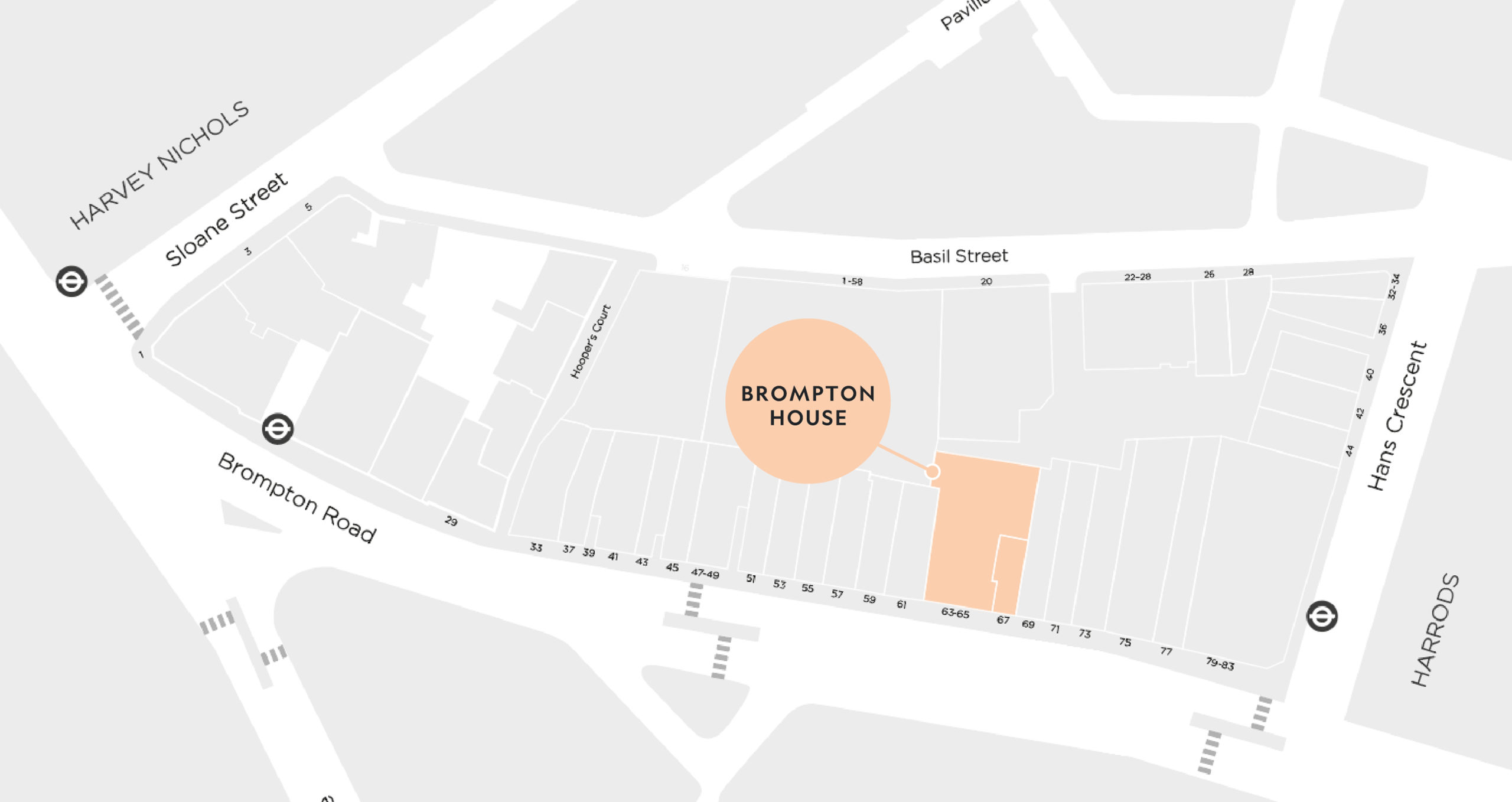 Brompton House map